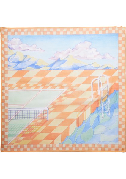 Çok Renkli Desenli Kadın Şal