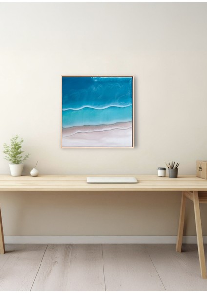 Echo Ahşap Epoksi Tablo 30 x 30 cm fiyatları