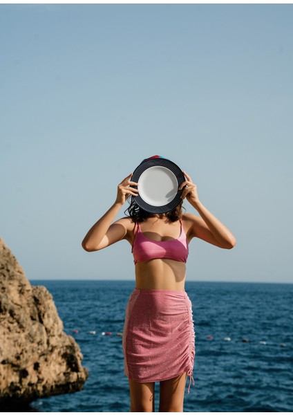 Pinstripe 16 Parça 4 Kişilik Melamin Tabak Seti