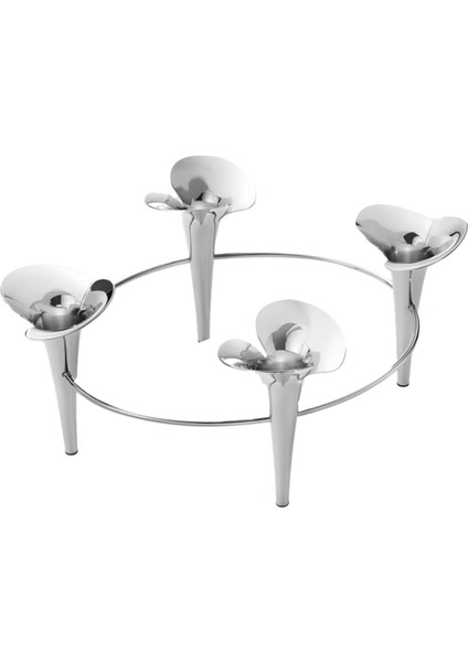 Bloom Silver Çelik Mumluk