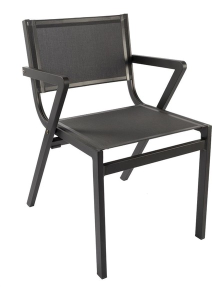 Ofelia Gri Alüminyum Bahçe Sandalyesi