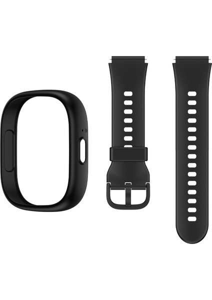 5 Plus Siyah Akıllı Saat Kasa Kordon Seti + Şarj Kablosu ve Adaptör