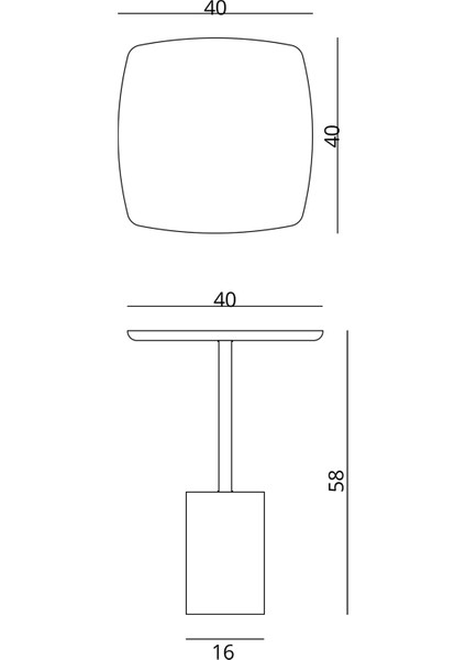 Nest Mermer Ayaklı Kök Kaplama Kare Yan Sehpa