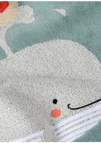 Aqua Balina Desenli Işlemeli %100 Organik Pamuklu Velur Çocuk Havlu 70 x 140 cm indirimleri