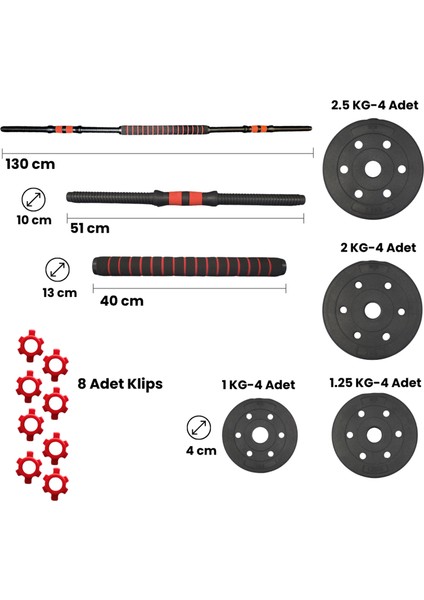 Çok Fonksiyonlu Ağırlık Antrenman Seti Bench Sehpası + 28 kg Dambıl/bar Seti modelleri