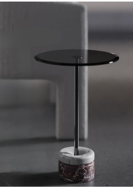 Polo Solo Vişne Leylak Mermer Ayaklı Yan Sehpa fiyatları