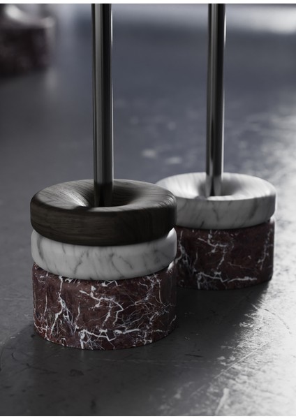 Polo Solo Vişne Leylak Mermer Ayaklı Yan Sehpa fırsatları