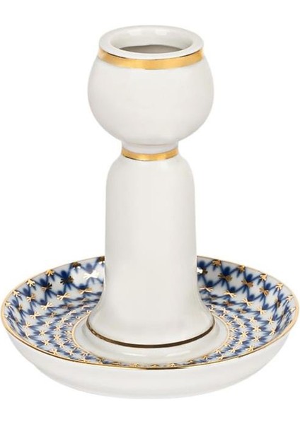 Cobalt Net Mavi Porselen Şamdan