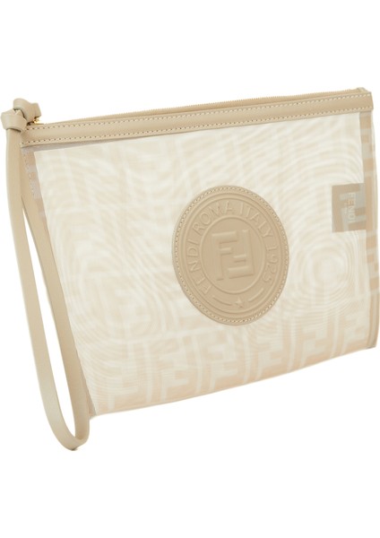 Krem Logo Desenli Kadın Çanta modelleri
