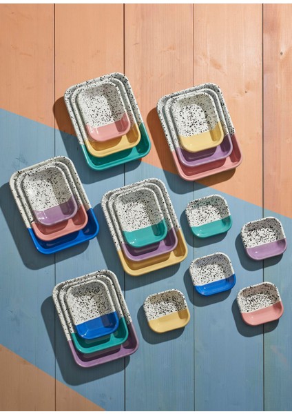 Mind Pop Turkuaz Emaye Kare Meze Tabağı 11 cm fırsatları