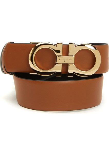 Taba Logo Tokalı Kadın Deri Kemer