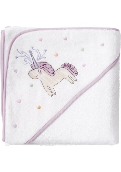Astra %100 Organik Pamuklu Nakışlı Bebek Havlu Kundak 80 x 80 cm