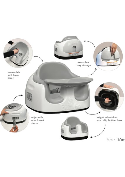 Multi Seat Cool Grey 06-36 Ay Çok Amaçlı Bebek Koltuk fırsatları