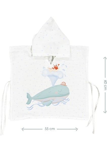 Boubou Organik Pamuk Müslin Bebek Çocuk Panço Bornoz modelleri