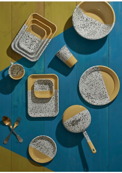Mind-Pop Sarı Emaye Küçük Meze Tabağı 16 cm indirimleri
