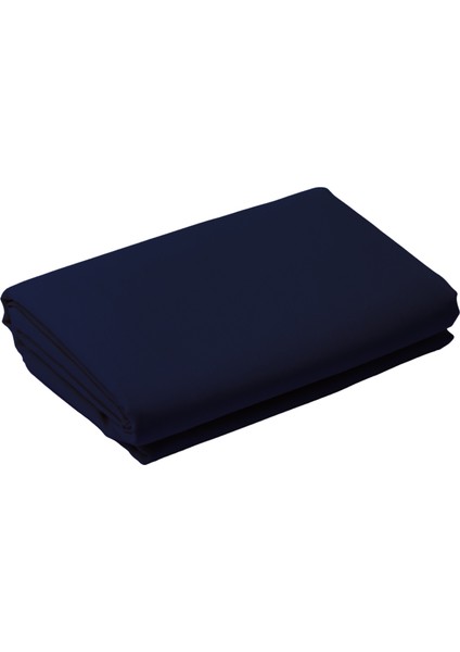 Lacivert Pamuk Saten Çift Kişilik Düz Çarşaf