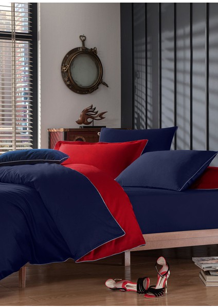 Lacivert Pamuk Saten Çift Kişilik Düz Çarşaf fiyatları