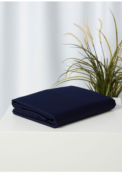 Lacivert Pamuk Saten Çift Kişilik Düz Çarşaf modelleri