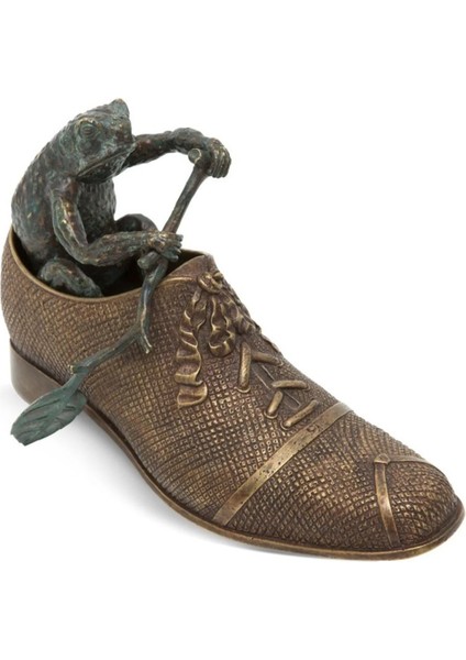 John Enfield Ayakkabının Içinde Kürek Çeken Bronz Kurbağa Dekoratif Obje fiyatları