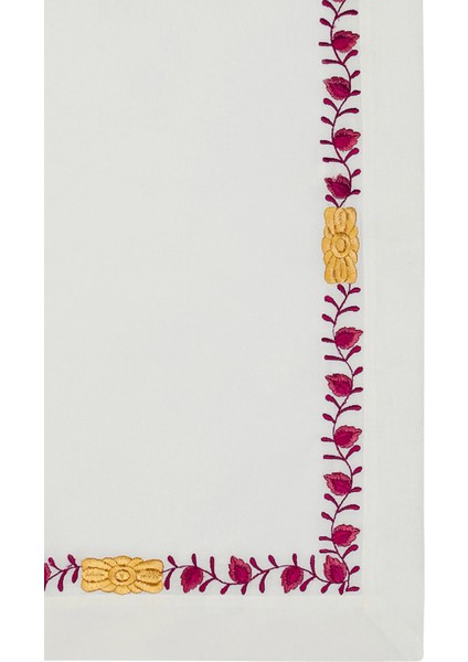 Herend Appony Kırmızı Sarı Detaylı Keten 4'lü Amerikan Servis fiyatları