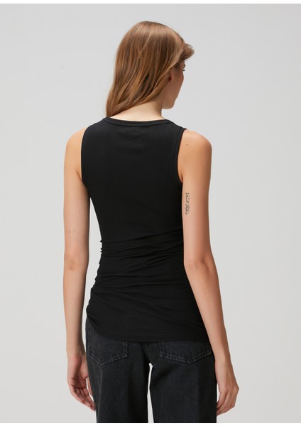 Siyah Drape Detaylı Atlet fırsatları