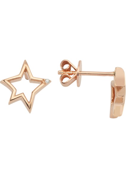 Sirius Star Kadın S Taş Pırlanta Altın Küpe