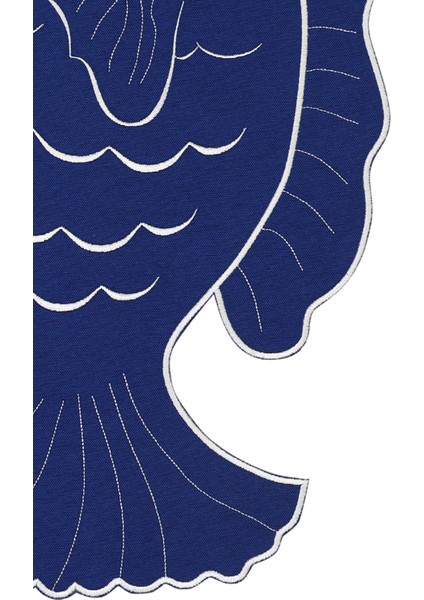 Balık Desenli 2’li Keten Mavi Amerikan Servis 35X50 cm fiyatları