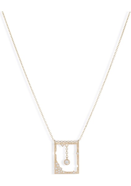 Miners Gem Pırlanta Taşlı 14 Ayar Altın Kadın Kolye