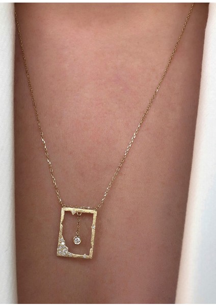 Miners Gem Pırlanta Taşlı 14 Ayar Altın Kadın Kolye fiyatları