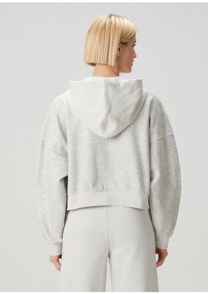 Gri Kapüşonlu Fermuarlı Sweatshirt fırsatları