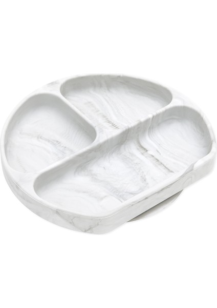 Marble Gri Silikon Vakumlu Tabak