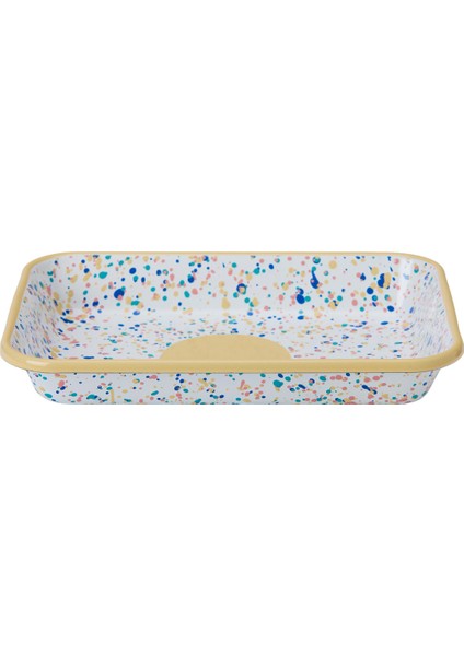 Wonder Wheel Sarı Emaye Servis Tabağı 26 cm