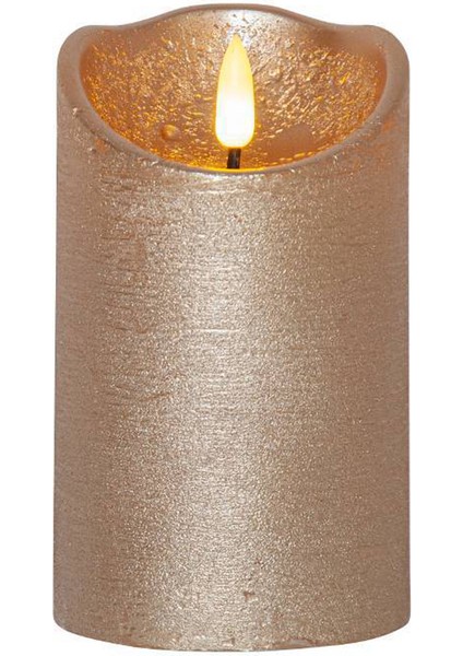 411499 Flamme Rustic Altın Rengi LED Mum 12,5 cm