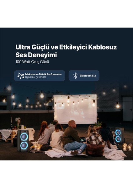 Carnival Taşınabilir Bluetooth Parti Hoparlörü 100W fiyatları