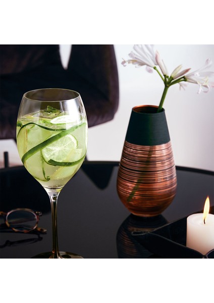 Manufacture Swirl Siyah Kristal Vazo 18 cm modelleri