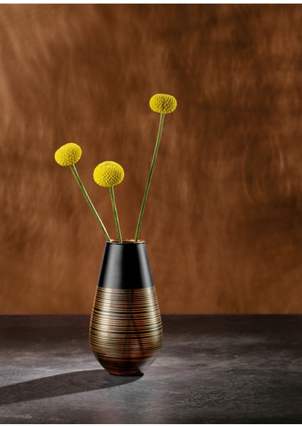 Manufacture Swirl Siyah Kristal Vazo 18 cm fırsatları