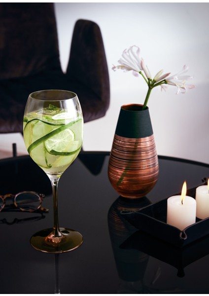 Manufacture Swirl Siyah Kristal Vazo 18 cm indirimleri