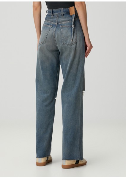 Mavi Yıpratmalı Jean Pantolon fırsatları