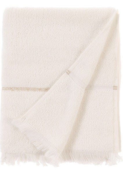 Riso Off White Pamuklu Banyo Havlusu 90 x 150 cm