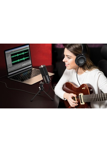 K669B USB Siyah Mikrofon