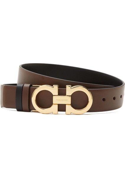 Koyu Kahverengi Kadın Deri Kemer