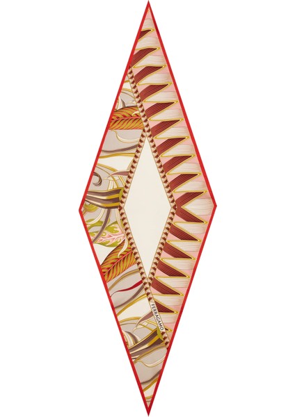 Desenli Kadın Ipek Fular