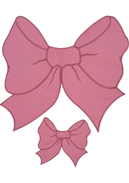 Bow Pembe Keten Fiyonk Model 2'li Amerikan Servis Seti