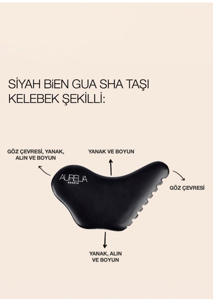 Black Bıan Stone Butterfly Shaped gua sha fiyatları
