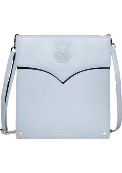 The Pendant Folio Açık Mavi Deri Unisex El Çantası