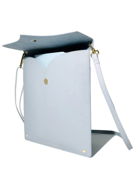 The Pendant Folio Açık Mavi Deri Unisex El Çantası modelleri