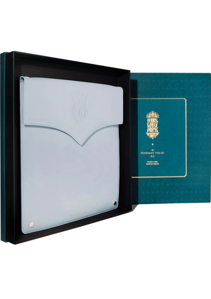 The Pendant Folio Açık Mavi Deri Unisex El Çantası indirimleri