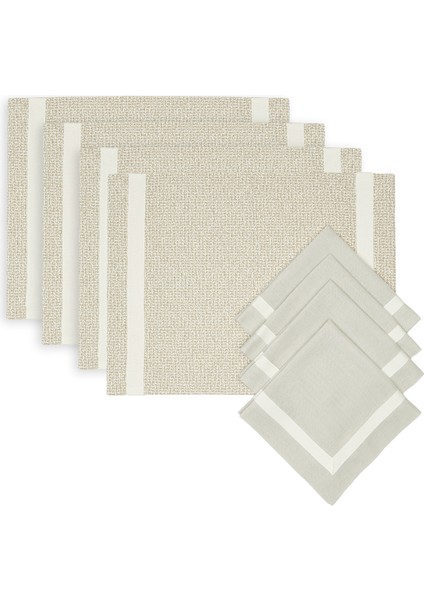 Marin 4lü Amerikan Servis ve Peçete Seti