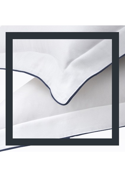 Antrasit Biyeli Beyaz Oxford Yastık Kılıfı 50X70 cm fırsatları