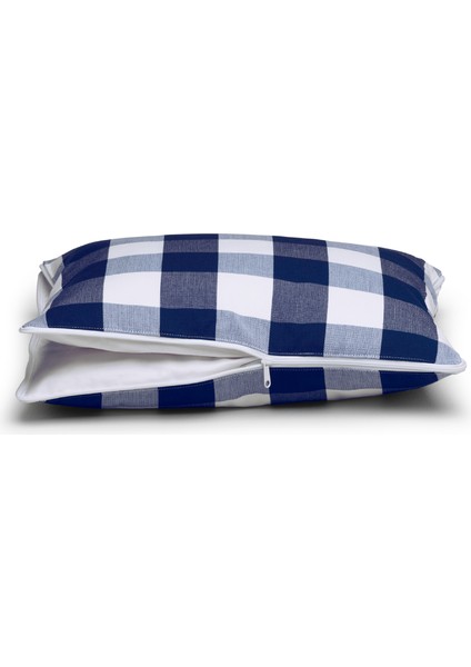 Lacivert Beyaz Kaz Tüyü Seyahat Yastığı 39 x 29 cm fiyatları